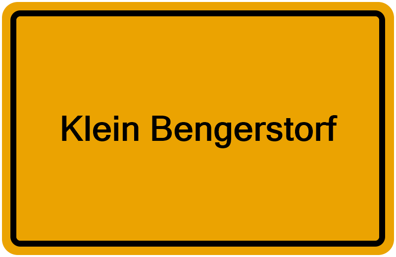 Handelsregisterauszug Klein Bengerstorf
